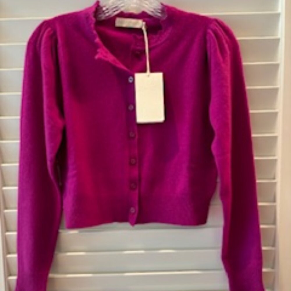 NWT ULLA JOHNSON Jana Cashmere Cropped Cardigan